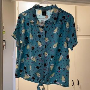 Disneyland themed button down